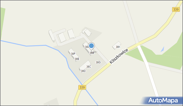 Kliszkowice, Kliszkowice, 38B, mapa Kliszkowice