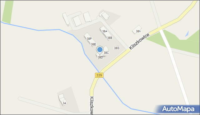 Kliszkowice, Kliszkowice, 38D, mapa Kliszkowice