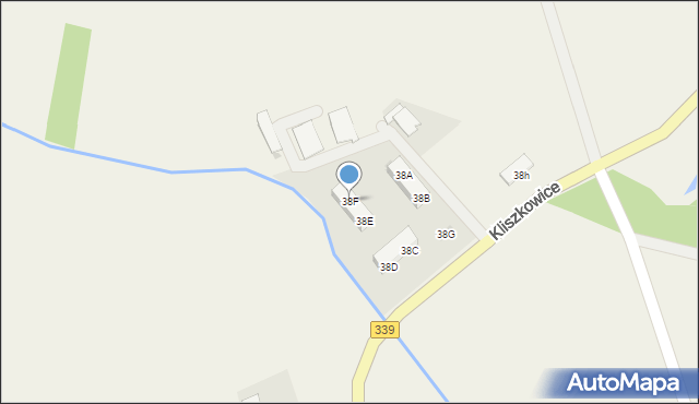 Kliszkowice, Kliszkowice, 38F, mapa Kliszkowice