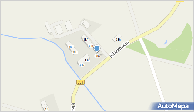 Kliszkowice, Kliszkowice, 38G, mapa Kliszkowice