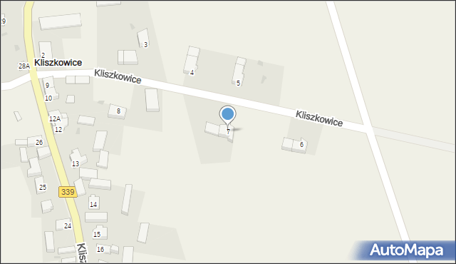 Kliszkowice, Kliszkowice, 7, mapa Kliszkowice