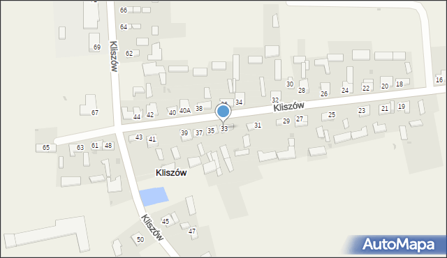 Kliszów, Kliszów, 33, mapa Kliszów