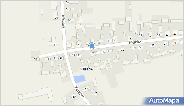 Kliszów, Kliszów, 39, mapa Kliszów