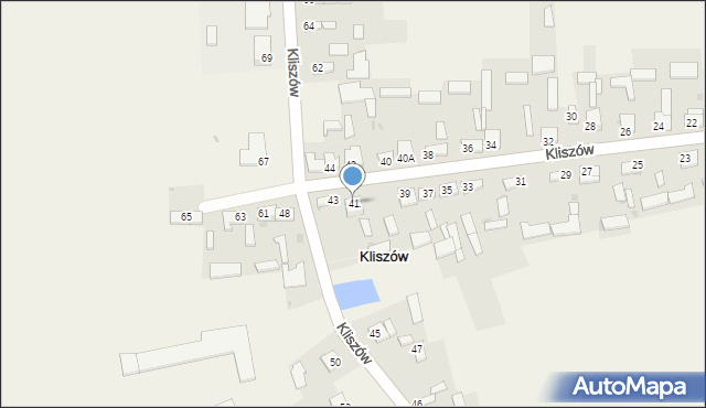 Kliszów, Kliszów, 41, mapa Kliszów