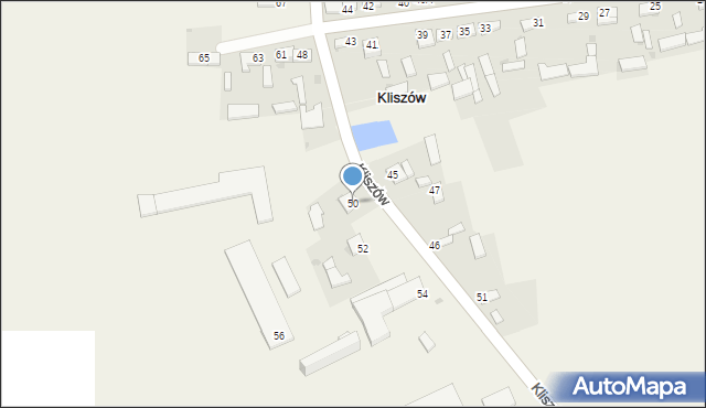 Kliszów, Kliszów, 50, mapa Kliszów