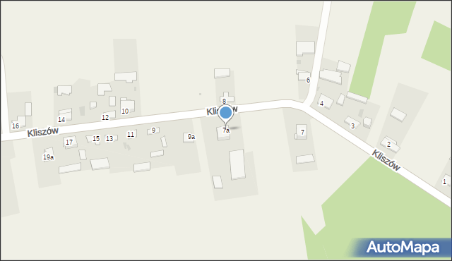 Kliszów, Kliszów, 7a, mapa Kliszów