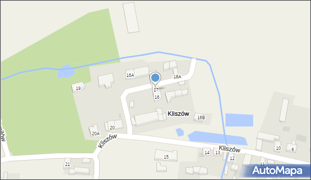 Kliszów, Kliszów, 17, mapa Kliszów