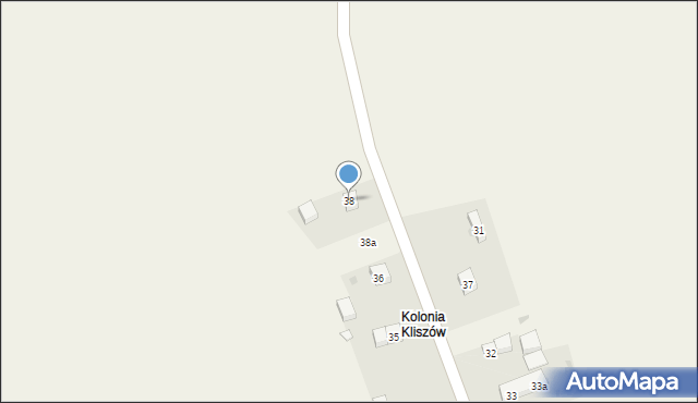 Kliszów, Kliszów, 38, mapa Kliszów