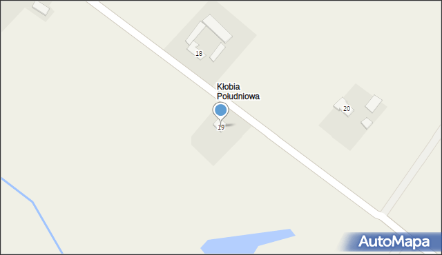 Kłobia Nowa, Kłobia Nowa, 19, mapa Kłobia Nowa