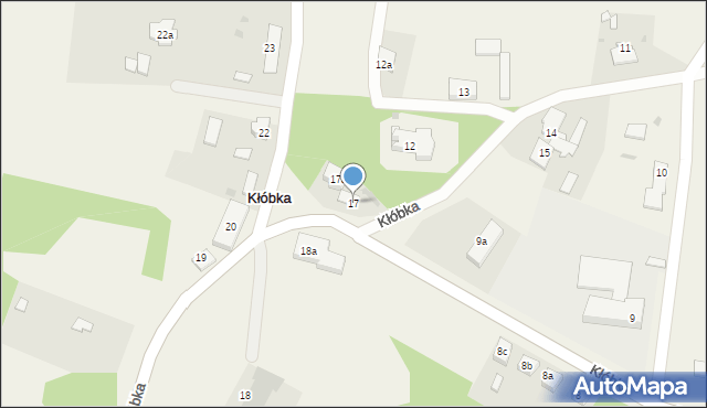 Kłóbka, Kłóbka, 17, mapa Kłóbka