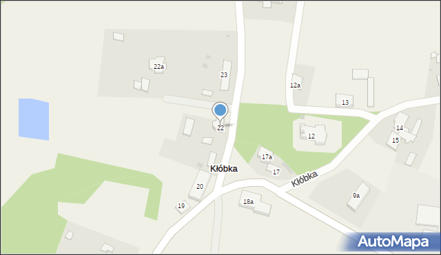 Kłóbka, Kłóbka, 22, mapa Kłóbka