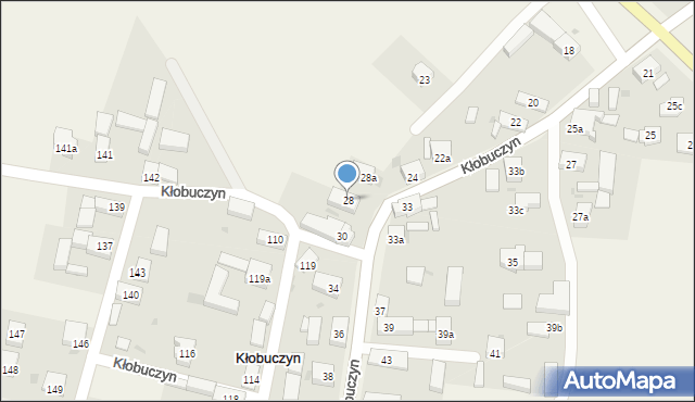 Kłobuczyn, Kłobuczyn, 28, mapa Kłobuczyn