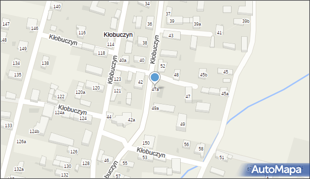 Kłobuczyn, Kłobuczyn, 47a, mapa Kłobuczyn