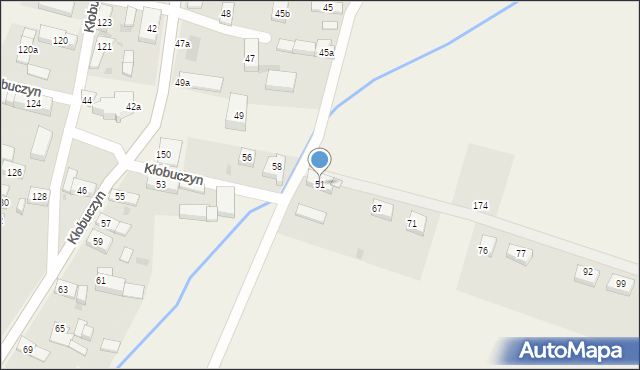 Kłobuczyn, Kłobuczyn, 51, mapa Kłobuczyn