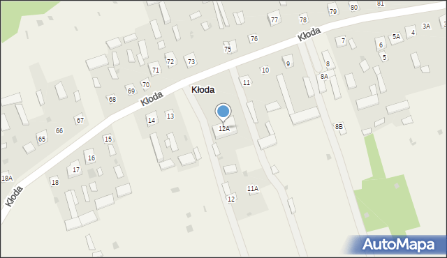 Kłoda, Kłoda, 12A, mapa Kłoda