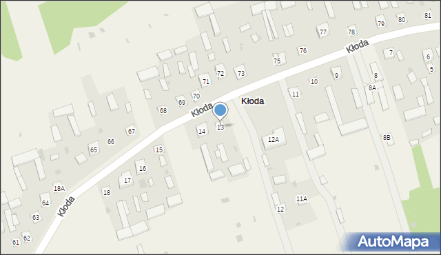 Kłoda, Kłoda, 13, mapa Kłoda