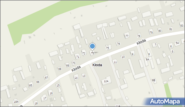 Kłoda, Kłoda, 73, mapa Kłoda