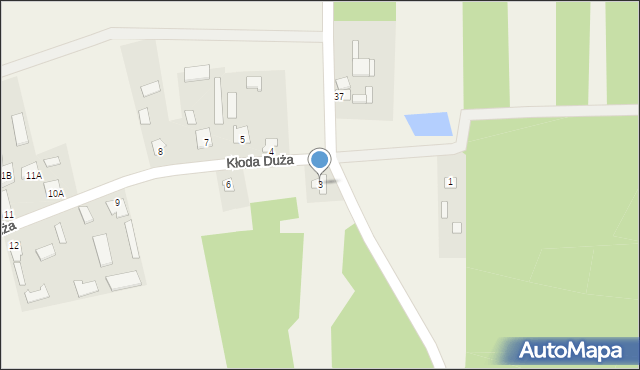 Kłoda Duża, Kłoda Duża, 3, mapa Kłoda Duża