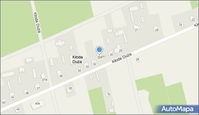 Kłoda Duża, Kłoda Duża, 32A, mapa Kłoda Duża