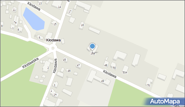 Kłodawa, Kłodawa, 16a, mapa Kłodawa