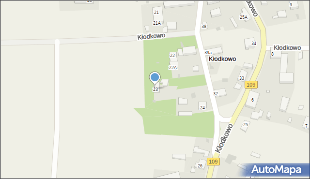 Kłodkowo, Kłodkowo, 23, mapa Kłodkowo