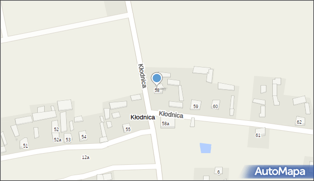 Kłodnica, Kłodnica, 58, mapa Kłodnica