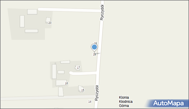 Kłodnica Górna, Kłodnica Górna, 18, mapa Kłodnica Górna