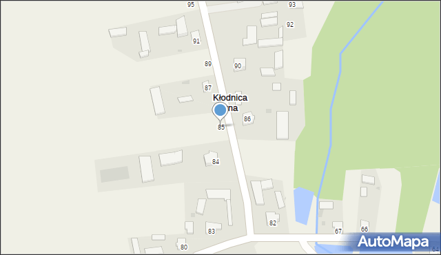 Kłodnica Górna, Kłodnica Górna, 85, mapa Kłodnica Górna