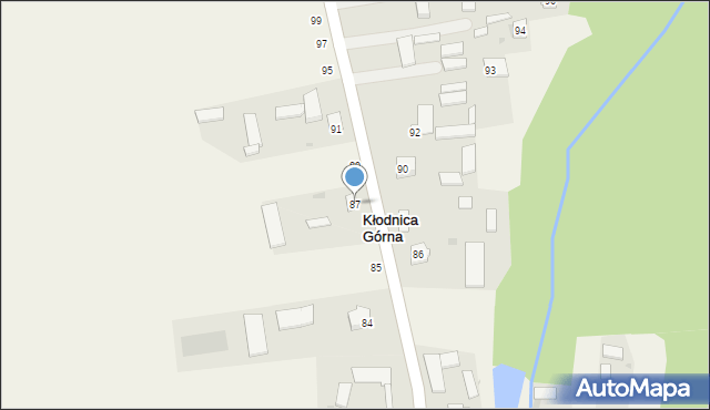 Kłodnica Górna, Kłodnica Górna, 87, mapa Kłodnica Górna