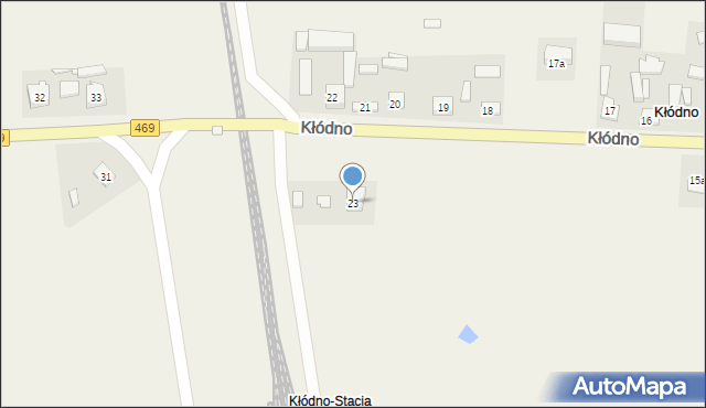 Kłódno, Kłódno, 23, mapa Kłódno