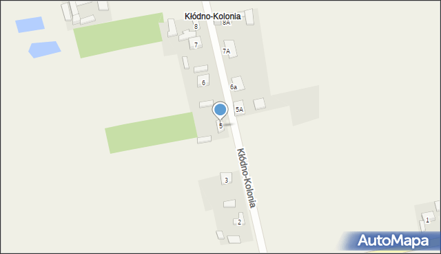 Kłódno, Kłódno-Kolonia, 5, mapa Kłódno