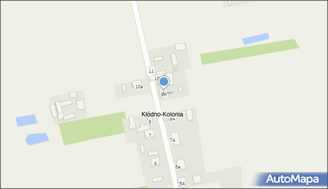 Kłódno, Kłódno-Kolonia, 9A, mapa Kłódno