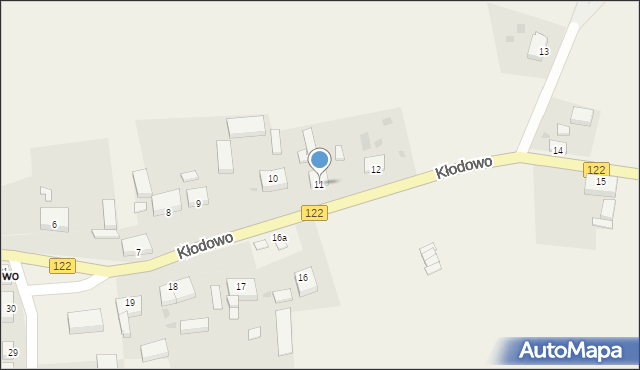 Kłodowo, Kłodowo, 11, mapa Kłodowo