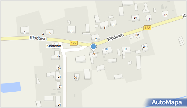 Kłodowo, Kłodowo, 19, mapa Kłodowo