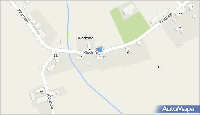 Kłodzino, Kłodzino, 11, mapa Kłodzino