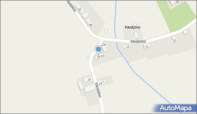 Kłodzino, Kłodzino, 13, mapa Kłodzino