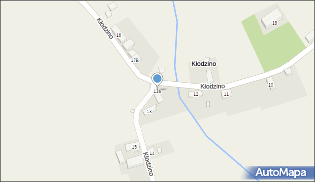 Kłodzino, Kłodzino, 13a, mapa Kłodzino