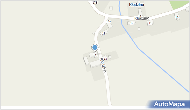 Kłodzino, Kłodzino, 15, mapa Kłodzino