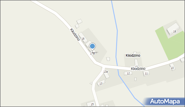 Kłodzino, Kłodzino, 17B, mapa Kłodzino