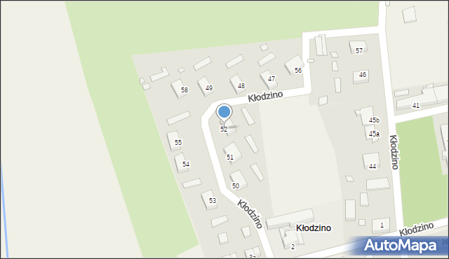 Kłodzino, Kłodzino, 52, mapa Kłodzino