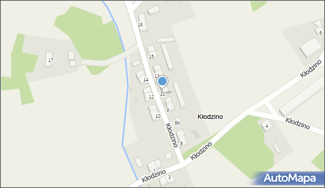 Kłodzino, Kłodzino, 11, mapa Kłodzino