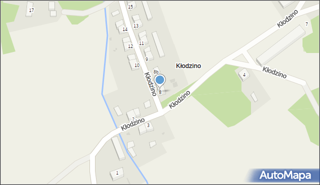 Kłodzino, Kłodzino, 8, mapa Kłodzino