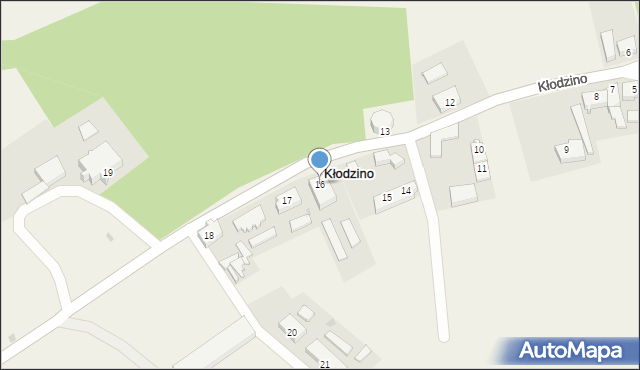 Kłodzino, Kłodzino, 16, mapa Kłodzino