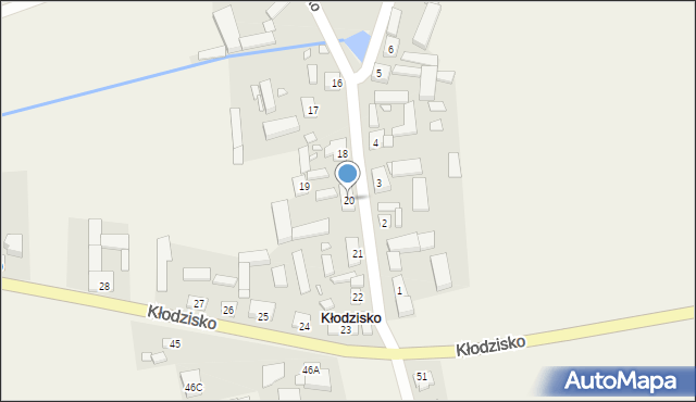 Kłodzisko, Kłodzisko, 20, mapa Kłodzisko