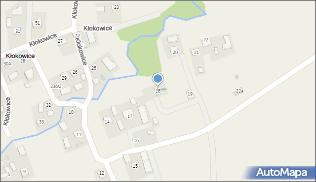 Kłokowice, Kłokowice, 18, mapa Kłokowice