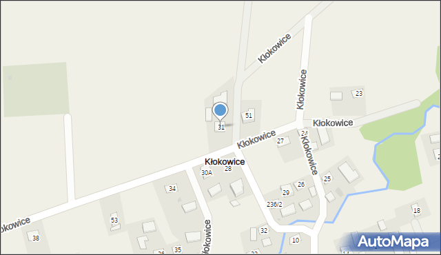 Kłokowice, Kłokowice, 31, mapa Kłokowice