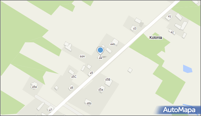 Klonów, Klonów, 44, mapa Klonów