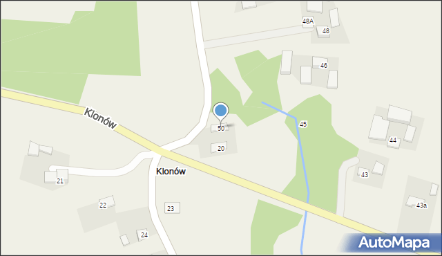 Klonów, Klonów, 50, mapa Klonów