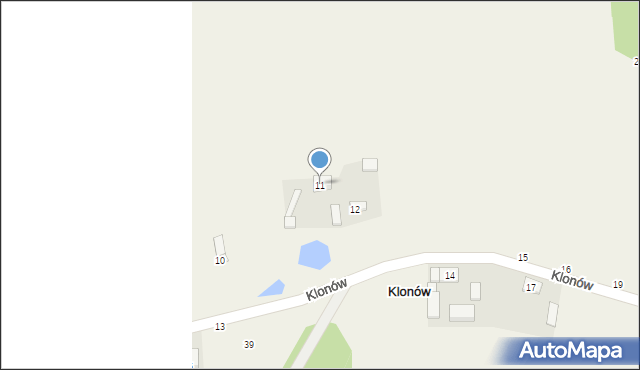 Klonów, Klonów, 11, mapa Klonów