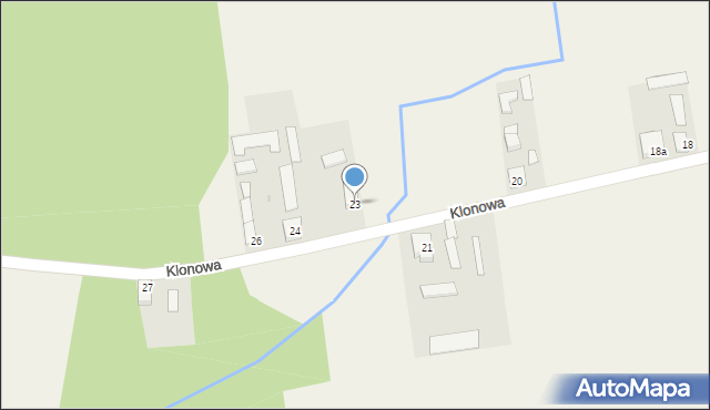 Klonowa, Klonowa, 23, mapa Klonowa